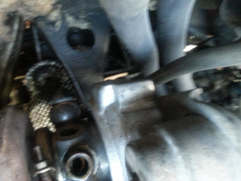 Driver side turbo top view