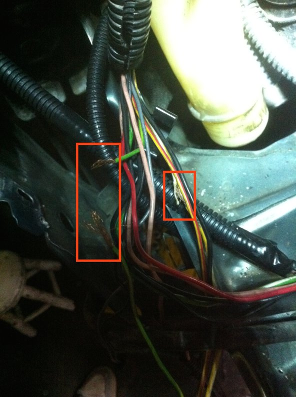 the broken wires itself