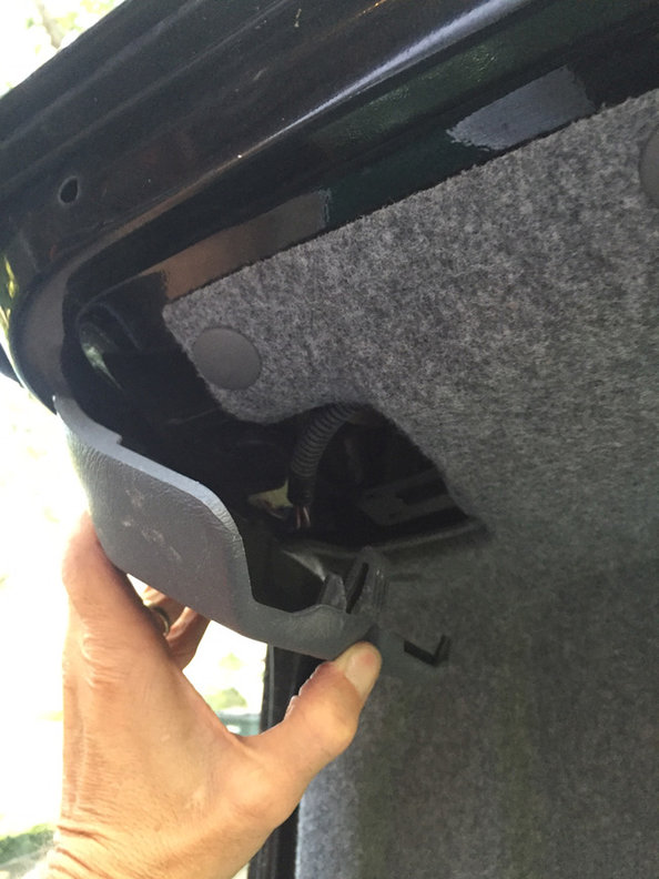 step 1 - remove the two tail light covers, they snap right out