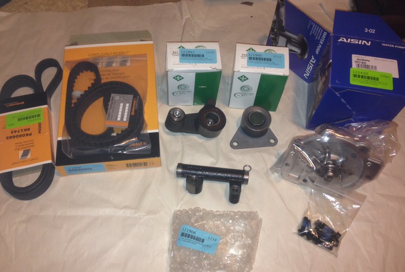 Overview of timing belt parts