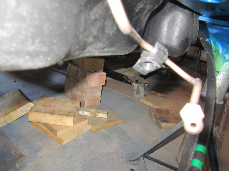 Rear brake hard line on RH side (2)