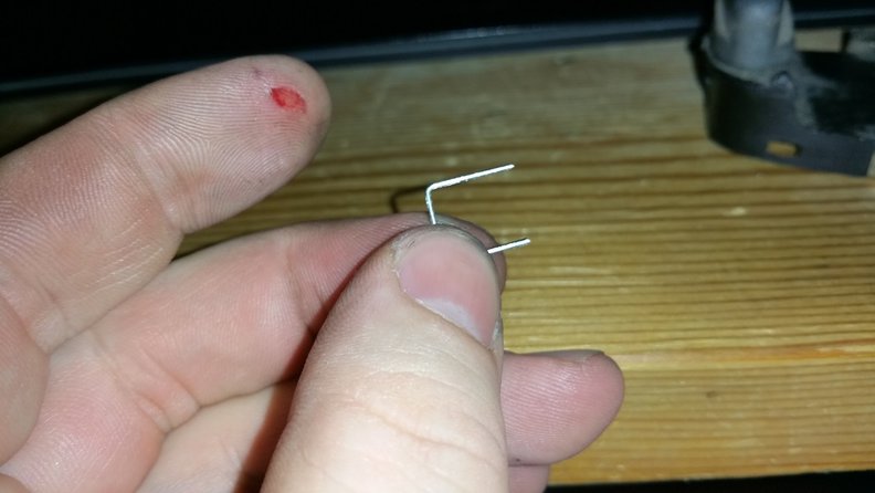 This kind of staple, might need a little bending to get it right