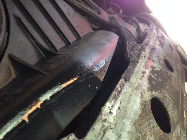 Leak after cleaning 3/21 a<br />Taken before cleaning 3/22