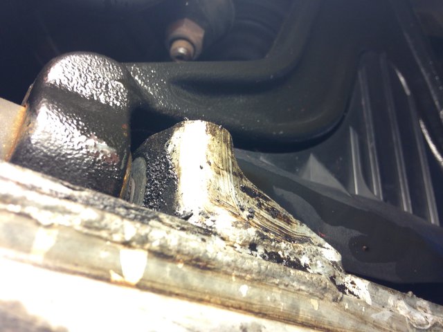 More oil from same area after cleaning 3/23