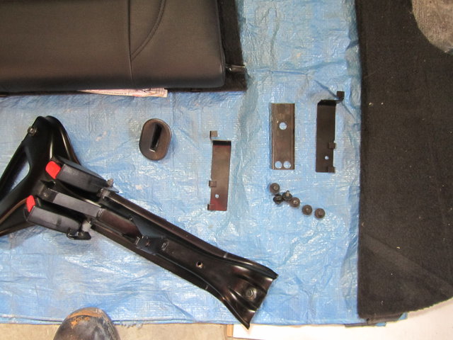 Bolts and brackets for 3rd row seat