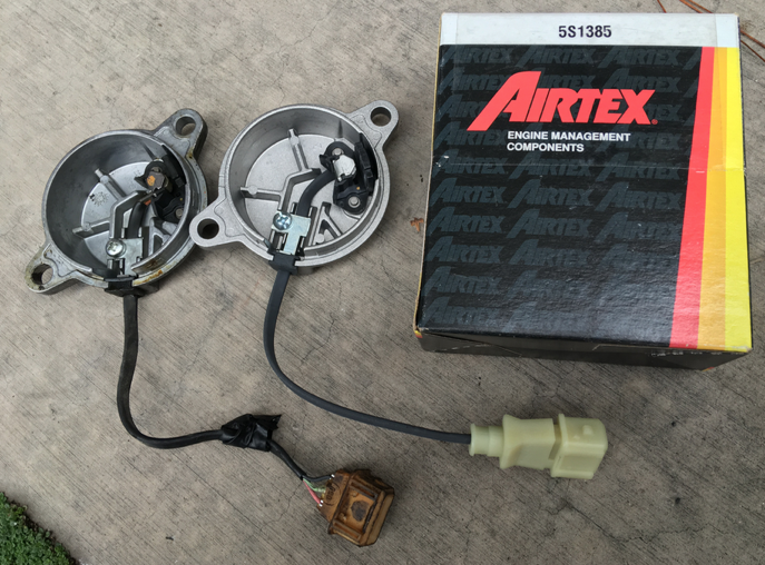 Old sensor and new sensor. Replaced since old connector was in bad shape.