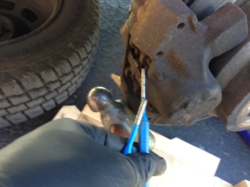 Big punch to startpins, small to push through