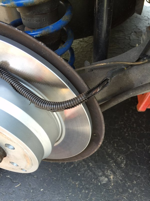 Chafe damage to ABS wire