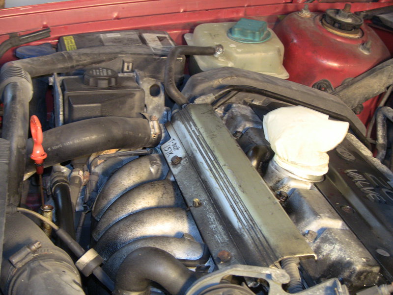 Glove inflates slightly with dipstick pulled out.