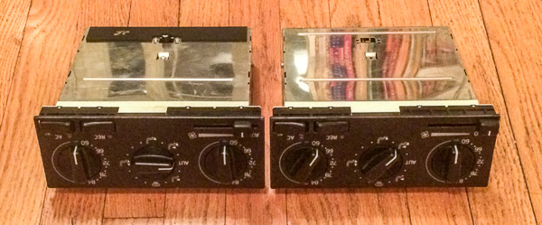 ECC on left has black button