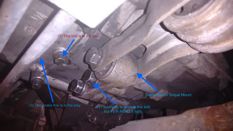 Low clearance around TTM bolt