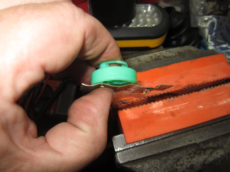 Plate with wheel in place