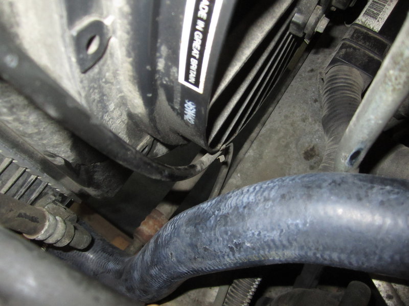 Lower part of LHS of radiator