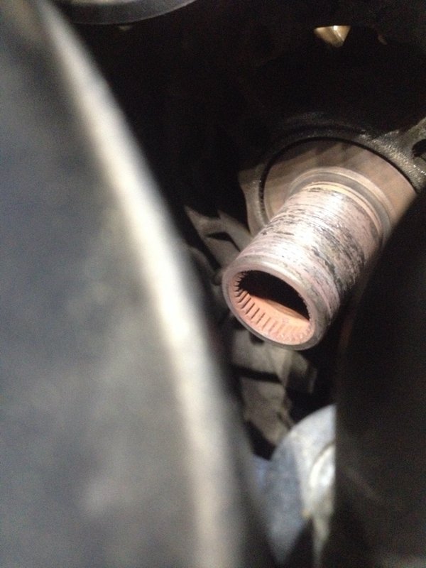 alternator with bearing-closeup