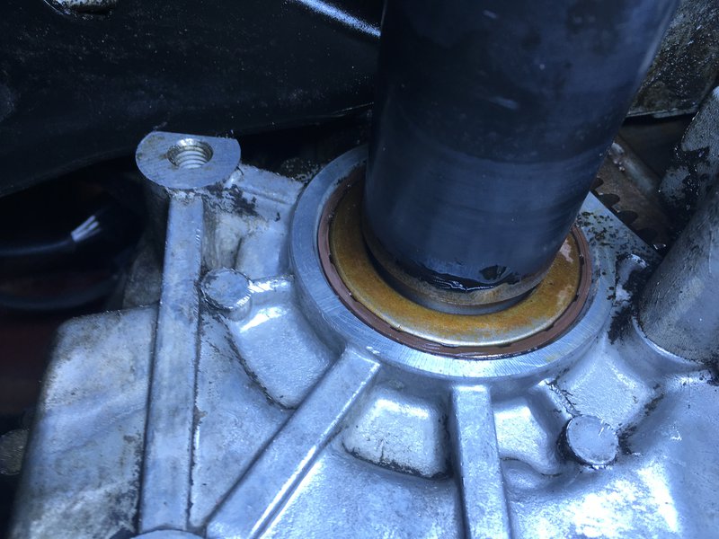 Drive axle seal leak after 15 minutes run time.