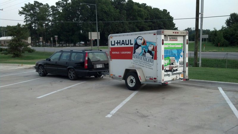 Volvo 850 turbo towing.