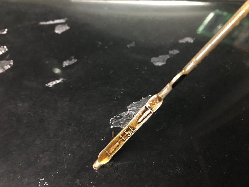 Oil level this afternoon, cold read. Looks pretty clear again.