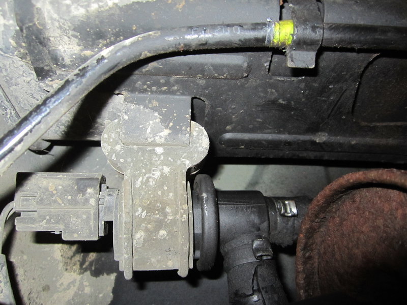 Cracked vent pipe from roll-over valve