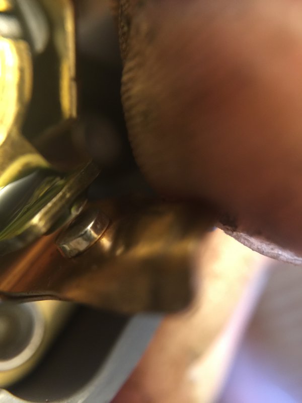 Close up of points in Term 30, 10x macro  - pitting evident