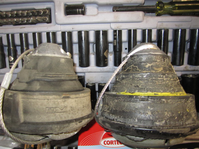 New and old rear cone mount