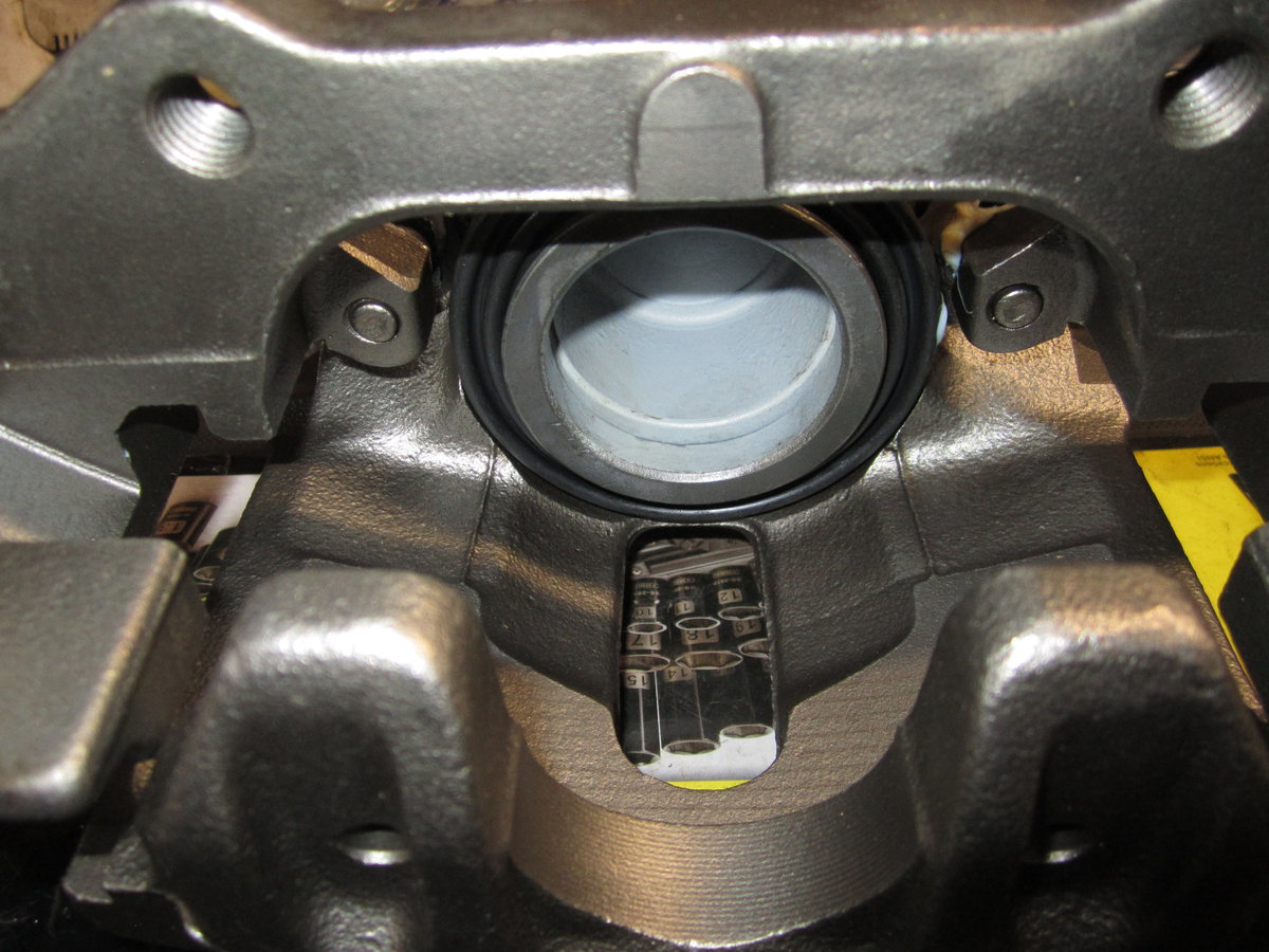 Front of caliper and the caliper bracket