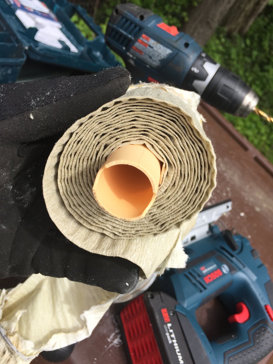 Wrapping of filter material - sort of a thick paper/fabric