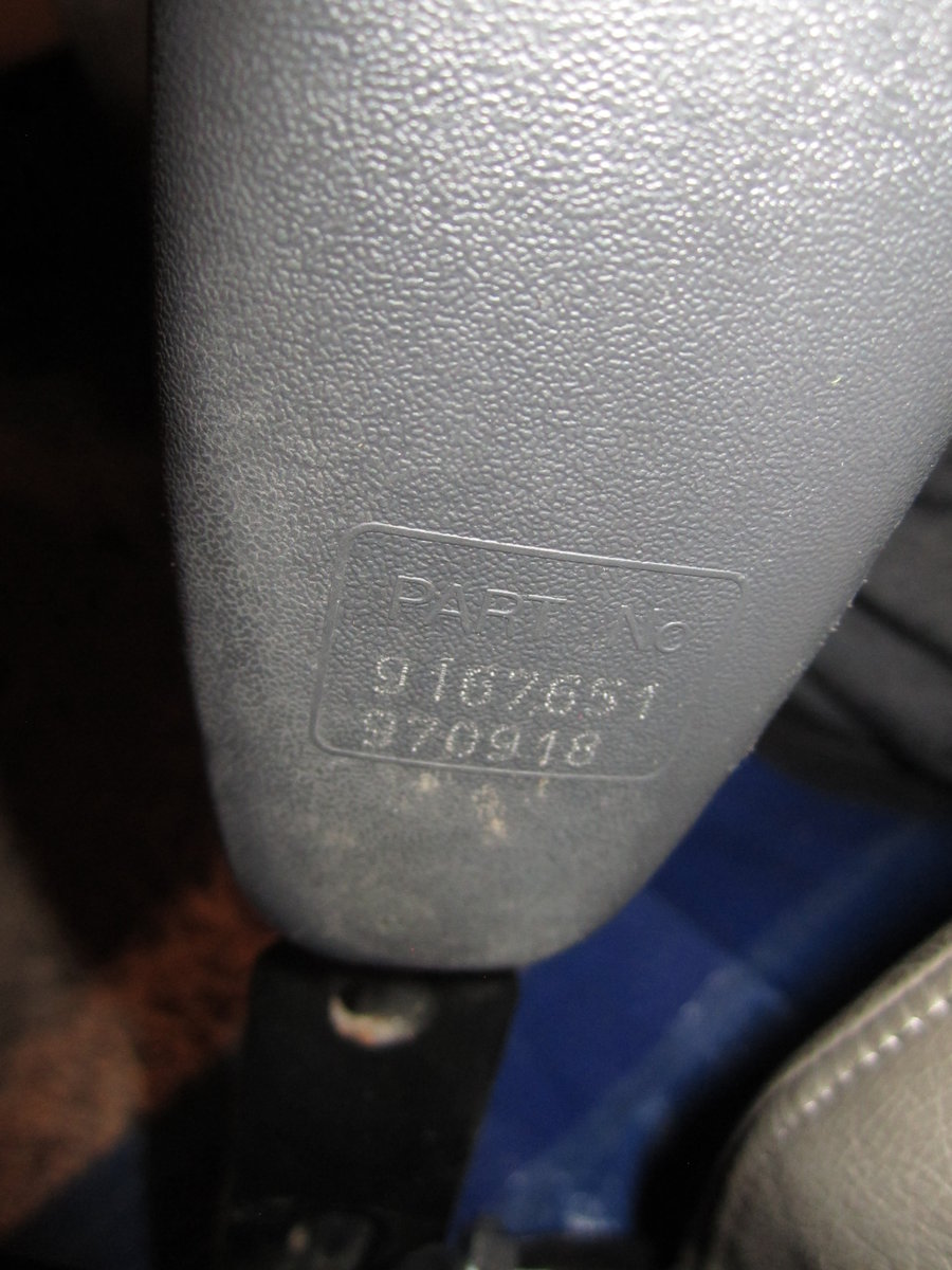 Seatbelt latch part number