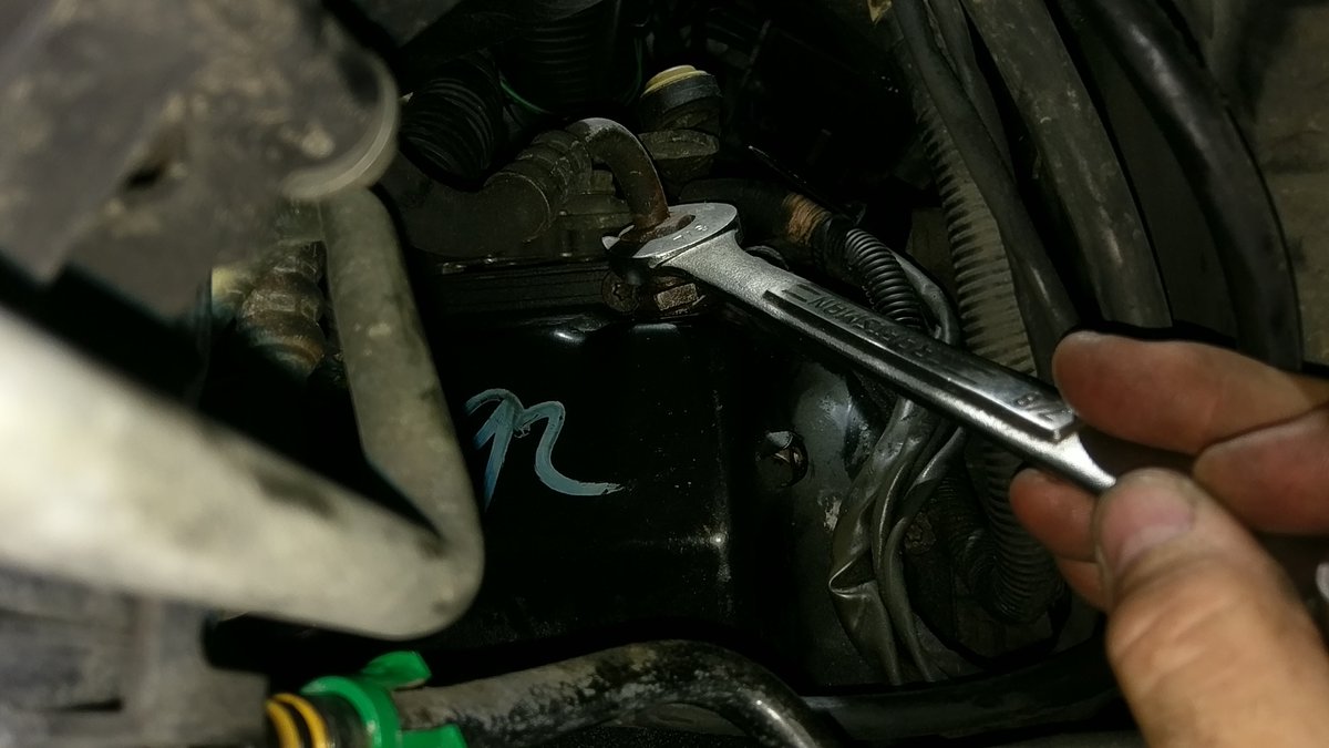 Use a back-up wrench or you risk stripping out the hole!!