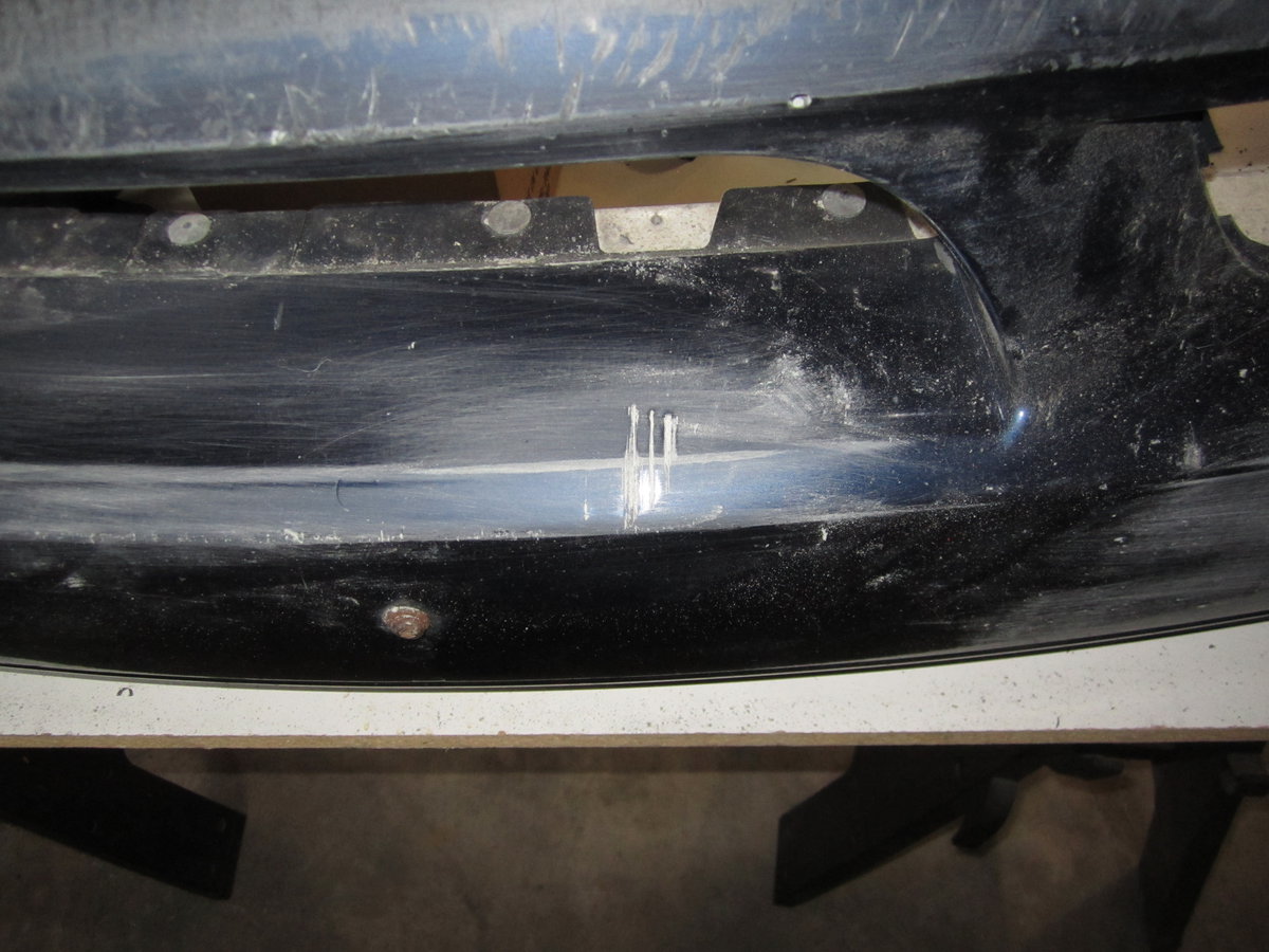 Damage even into the top side of the air intake