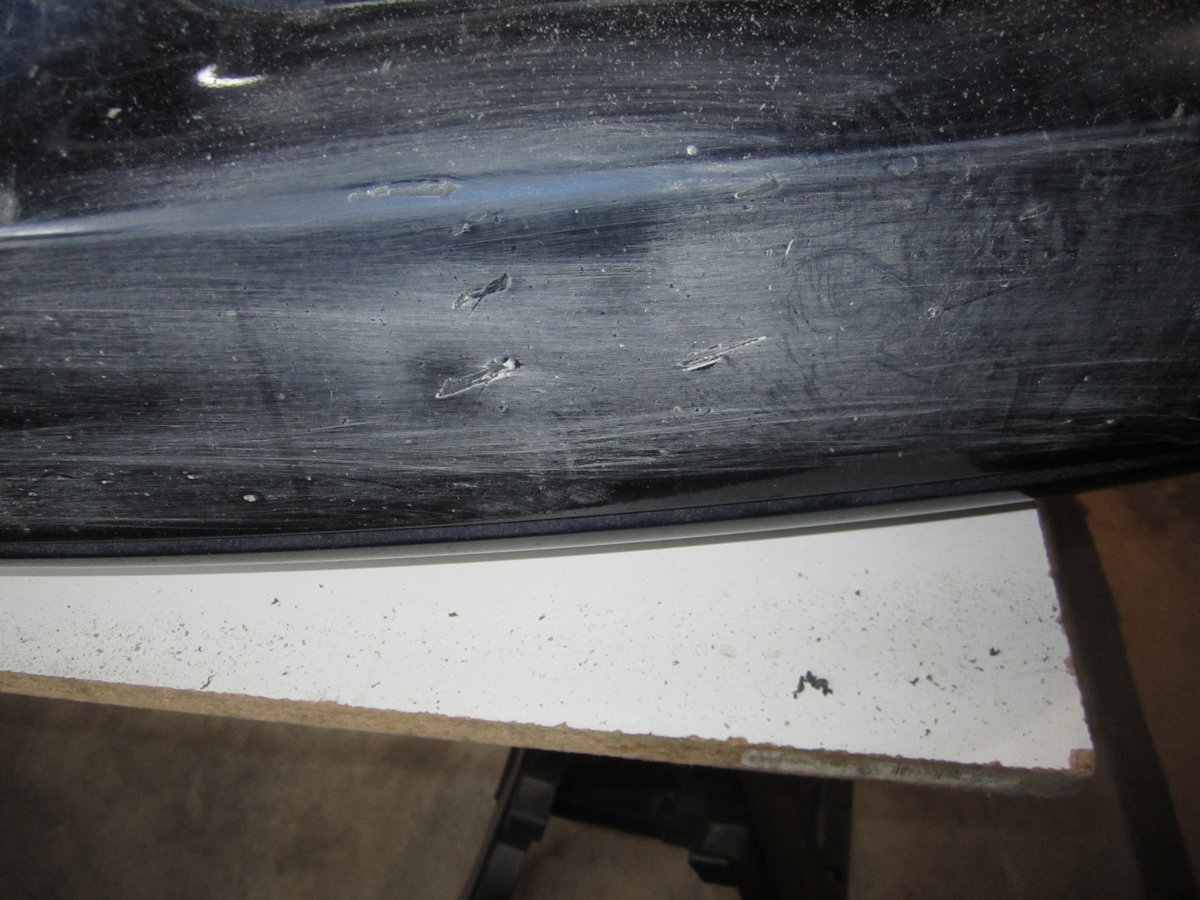 Gouges to front bumper