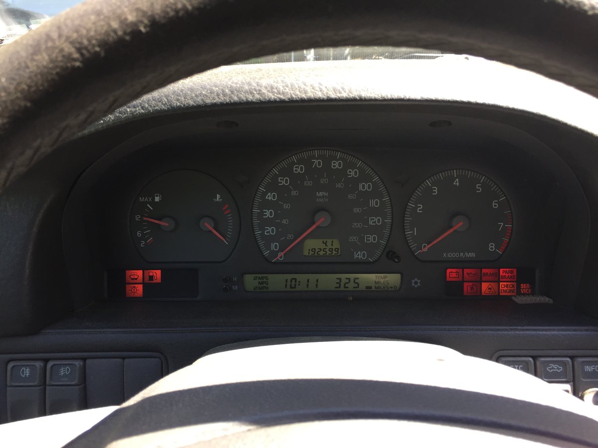 5 seconds after POS 2 - ABS goes off first, then SRS, then ETS