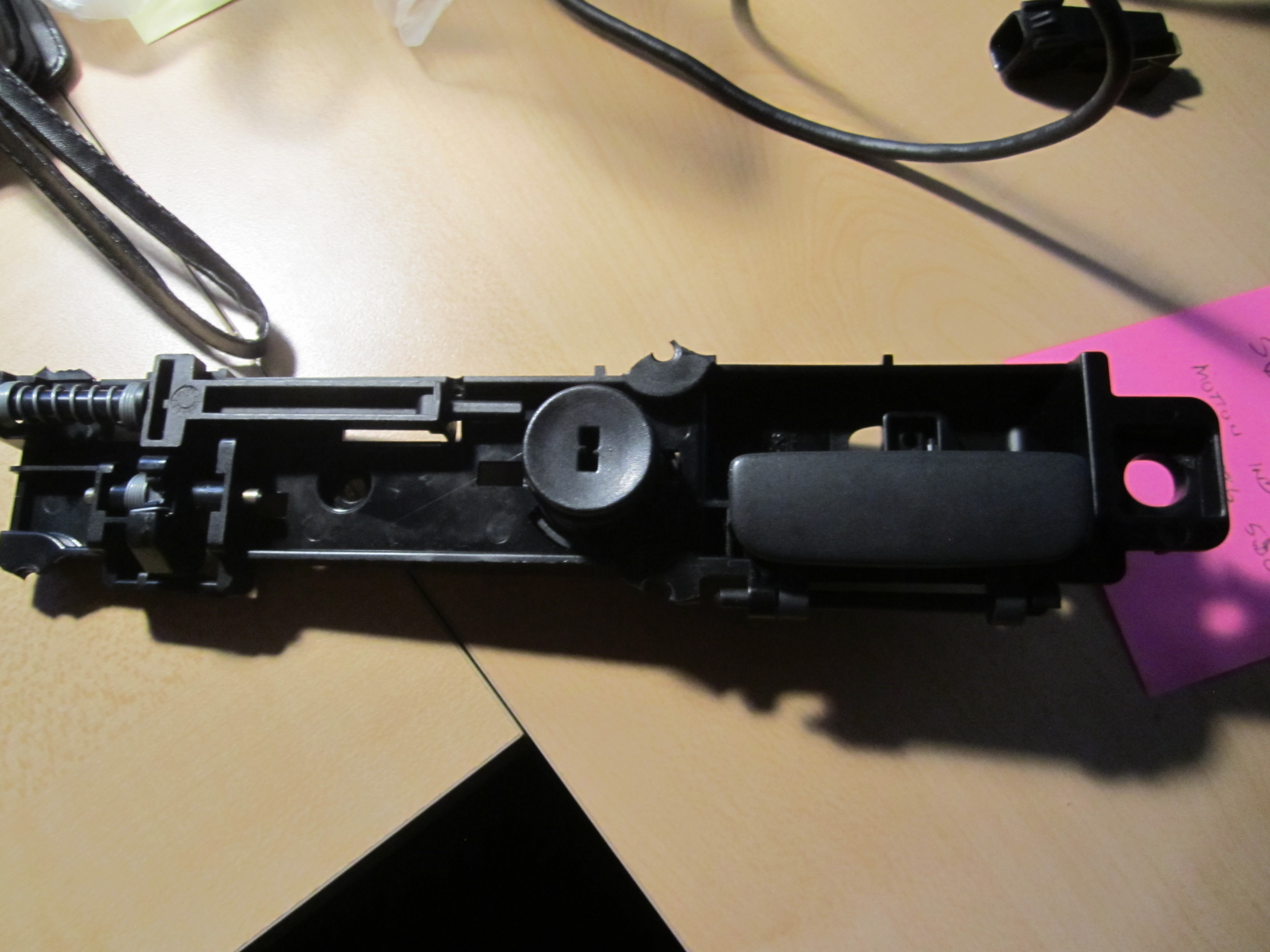 Front of glove box lock assembly