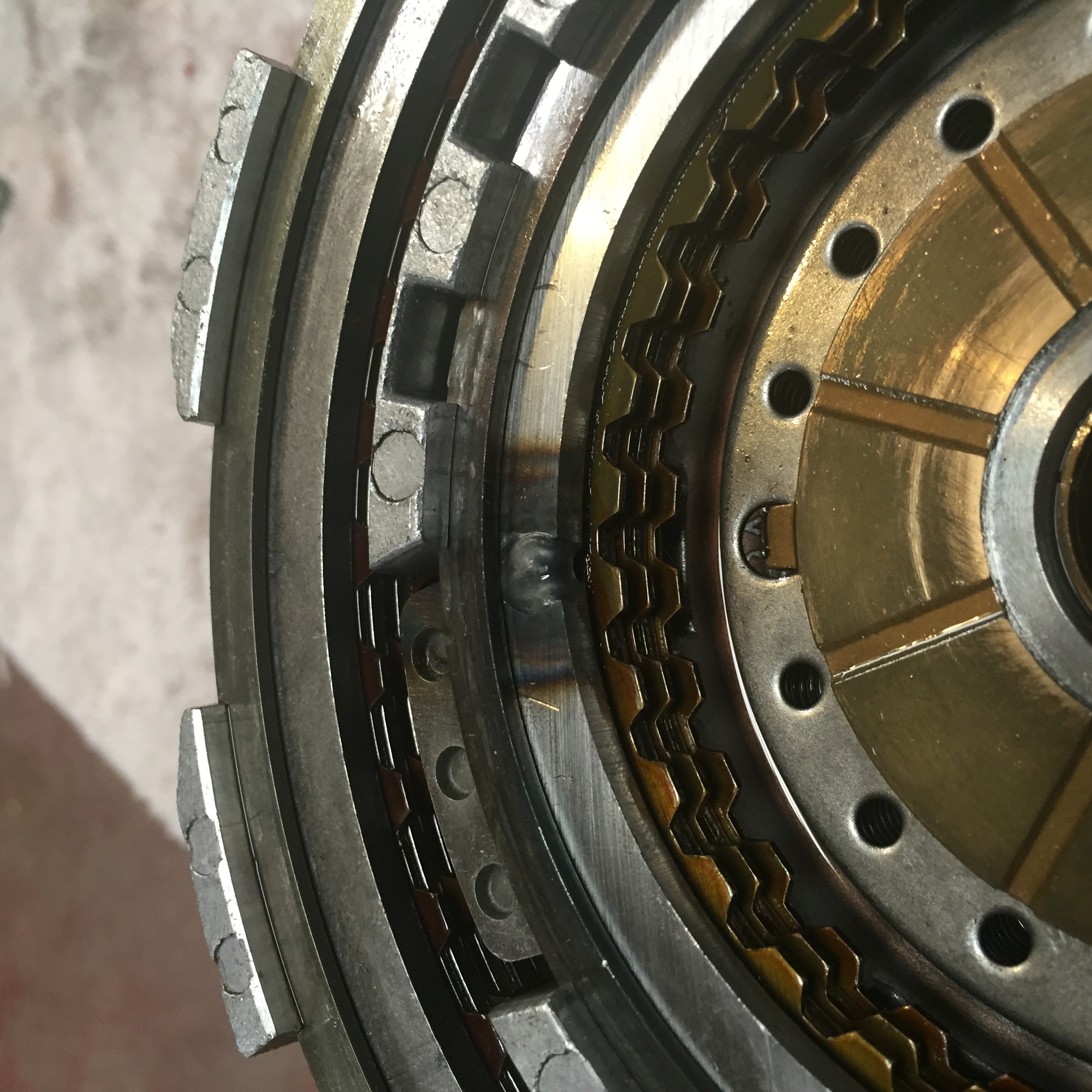 This is the pressure plate after repair and installation (B2 Clutch)