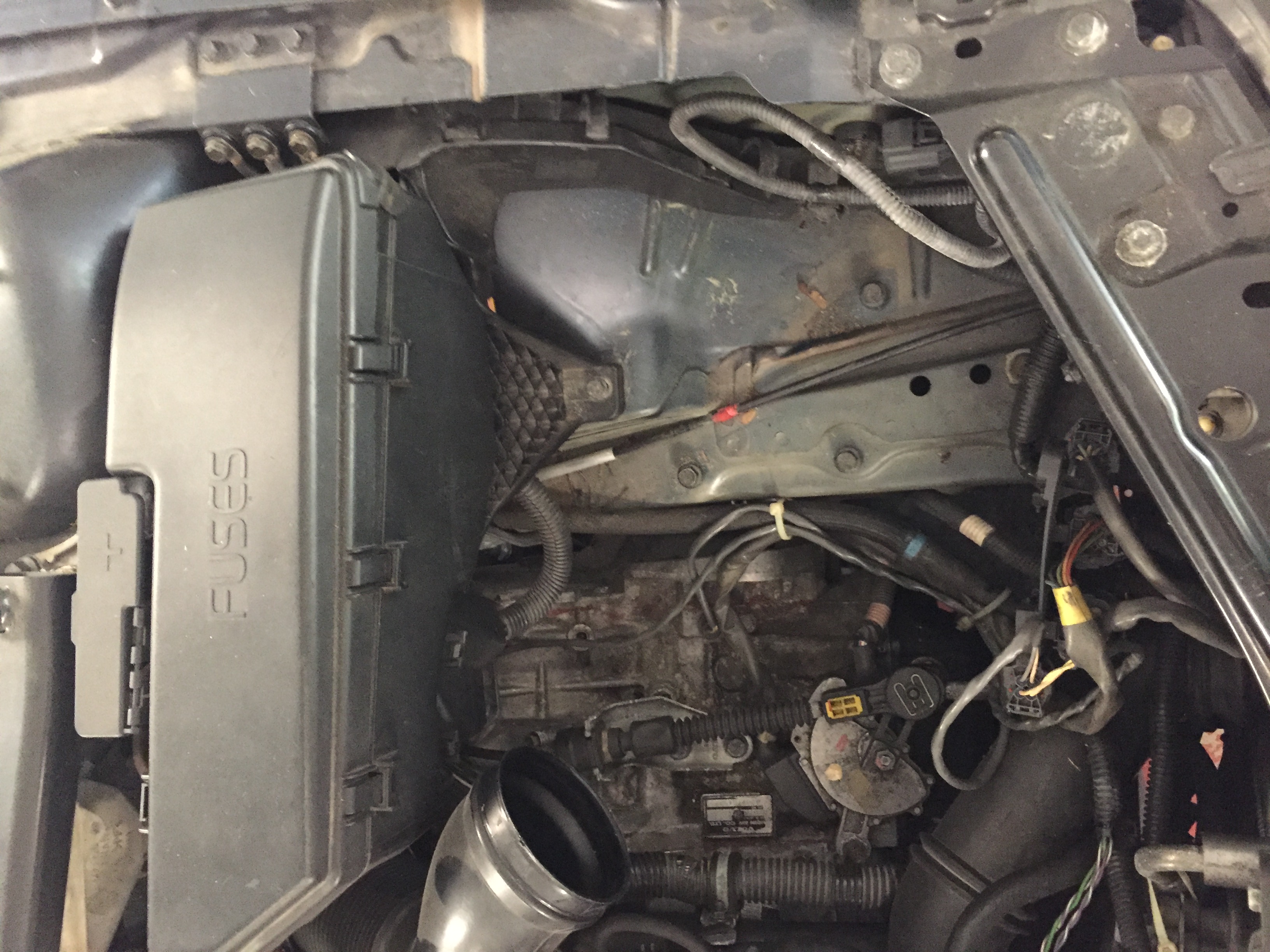 Remove airbox mounting plate