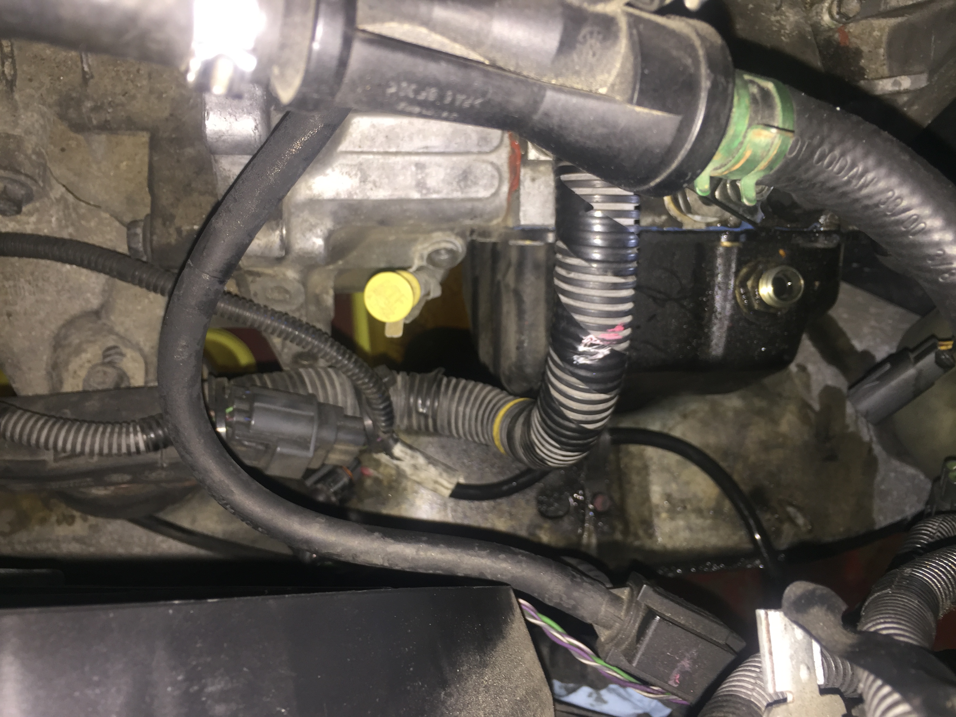 Step 26 Trans cooler hoses removed