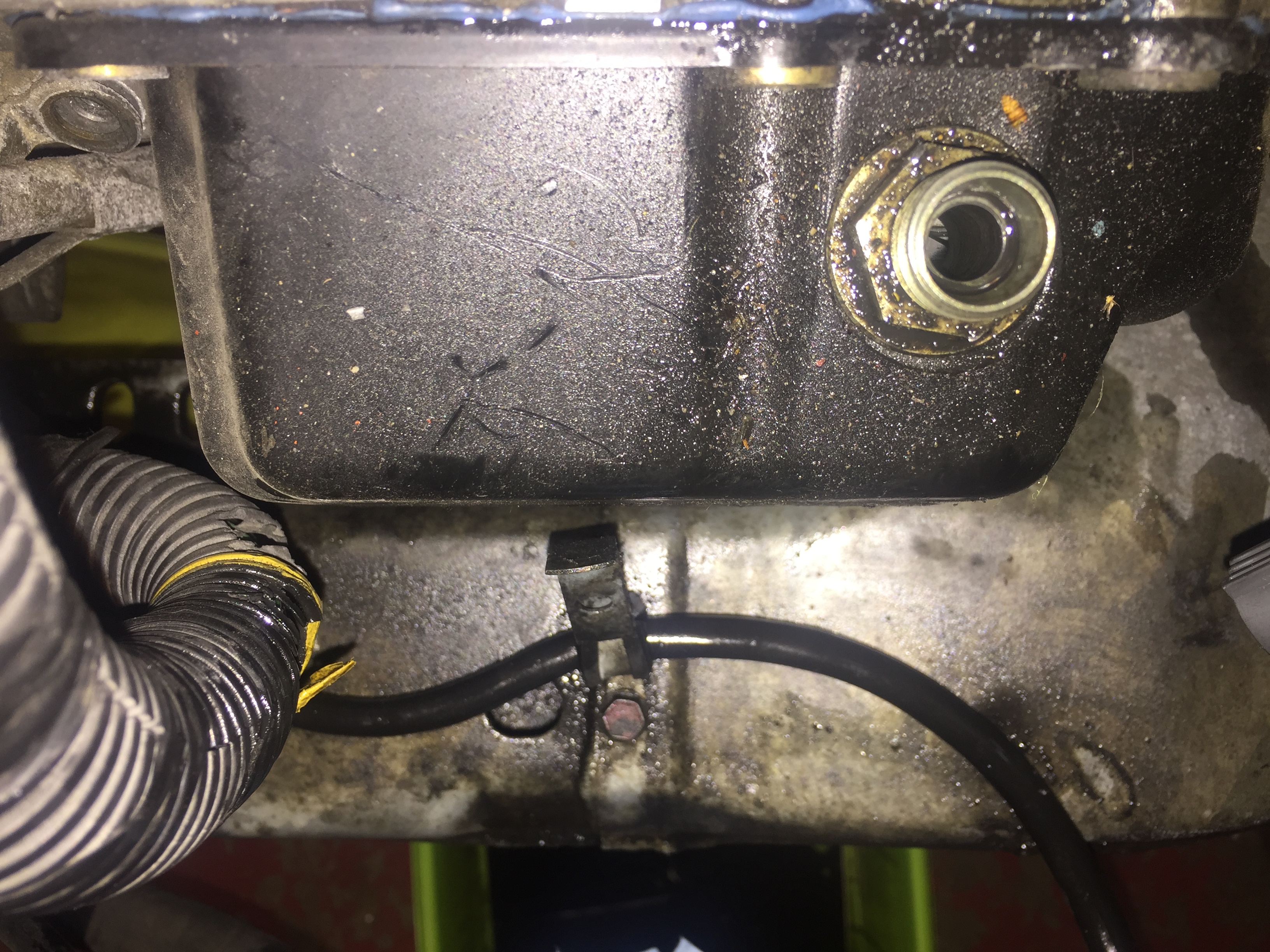 Step 27 LHS ground wire clamp removed