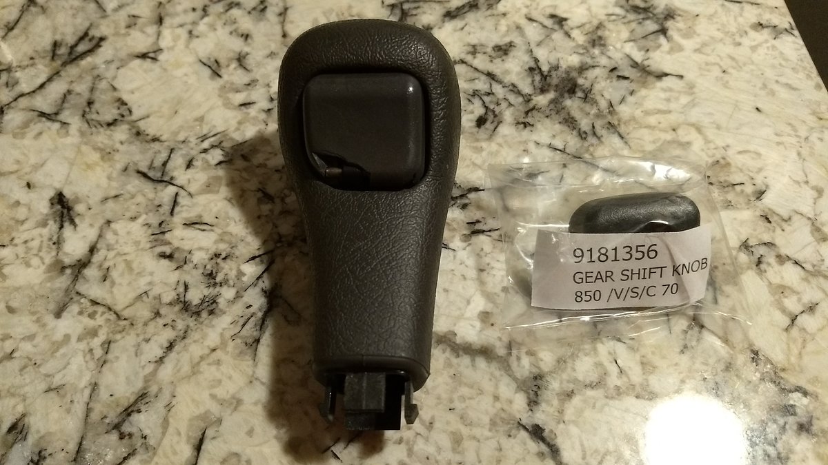Broken 1998 V70 shift knob lever