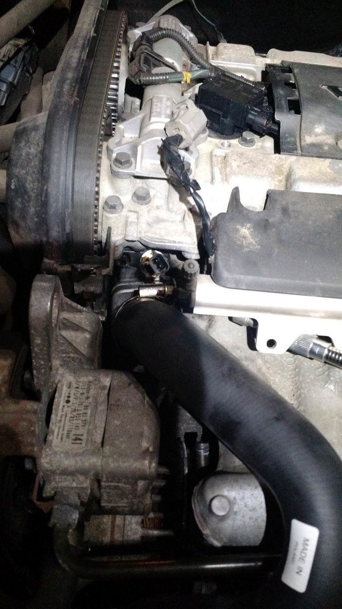 Weaving the Ryobi through the intake area - note how I have the new hose clamp positioned.