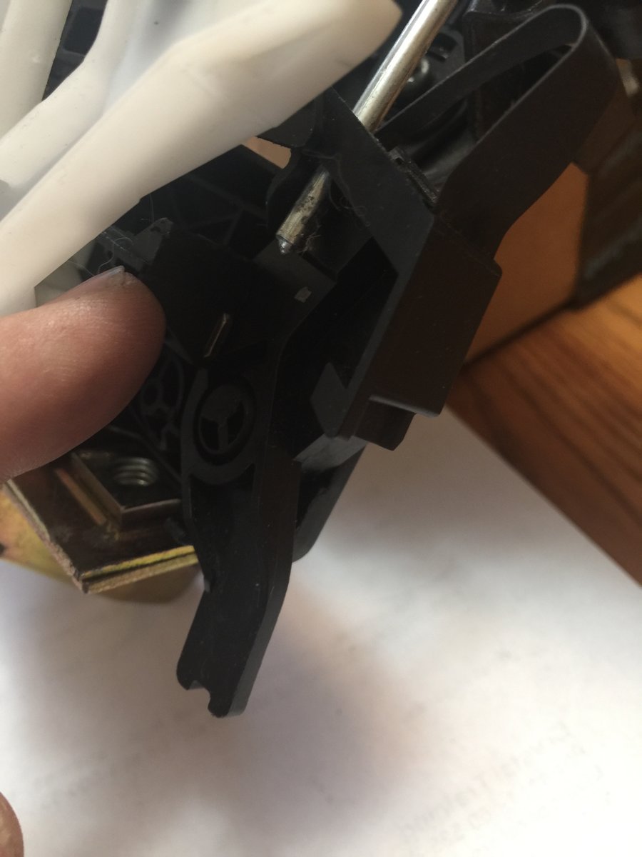 When moved, it moves the pin off the latch release