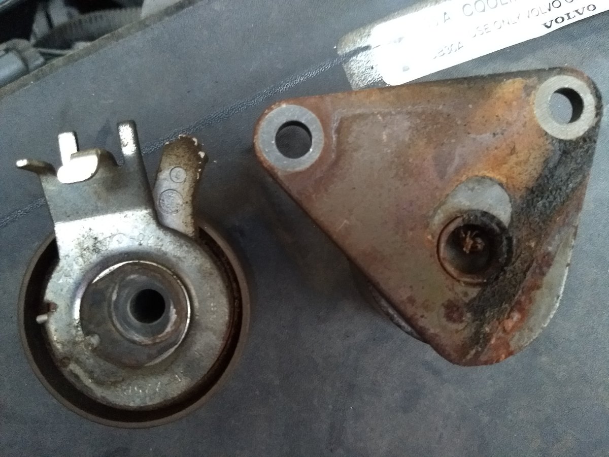 Volvo tensioner and INA idler.