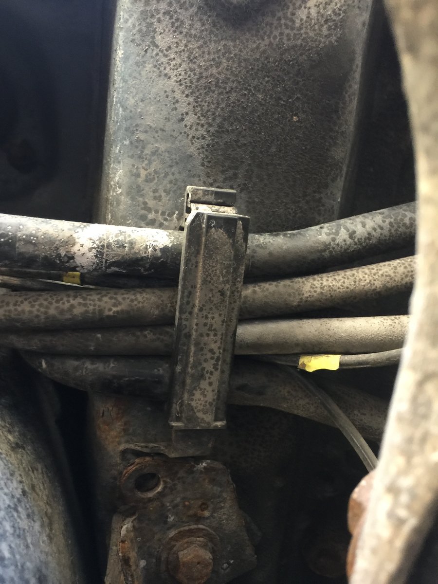 Clamp for fuel lines and wires, pass side rear