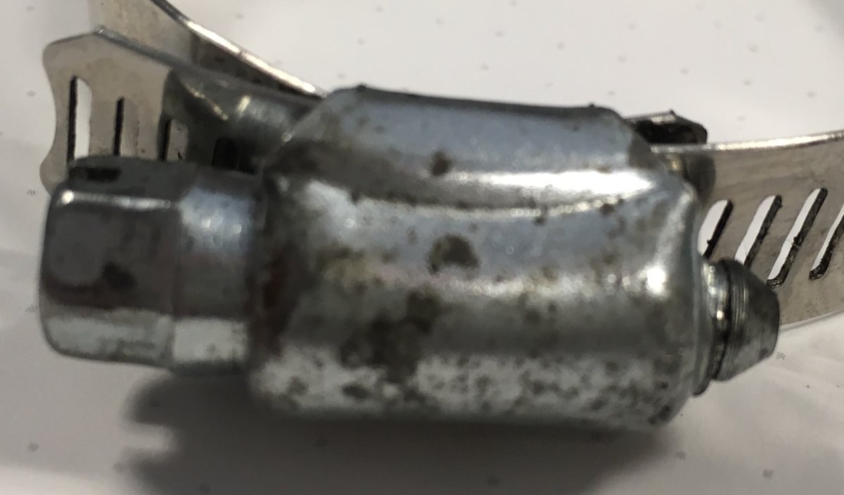 Old Hose Clamp Frontside Close Up