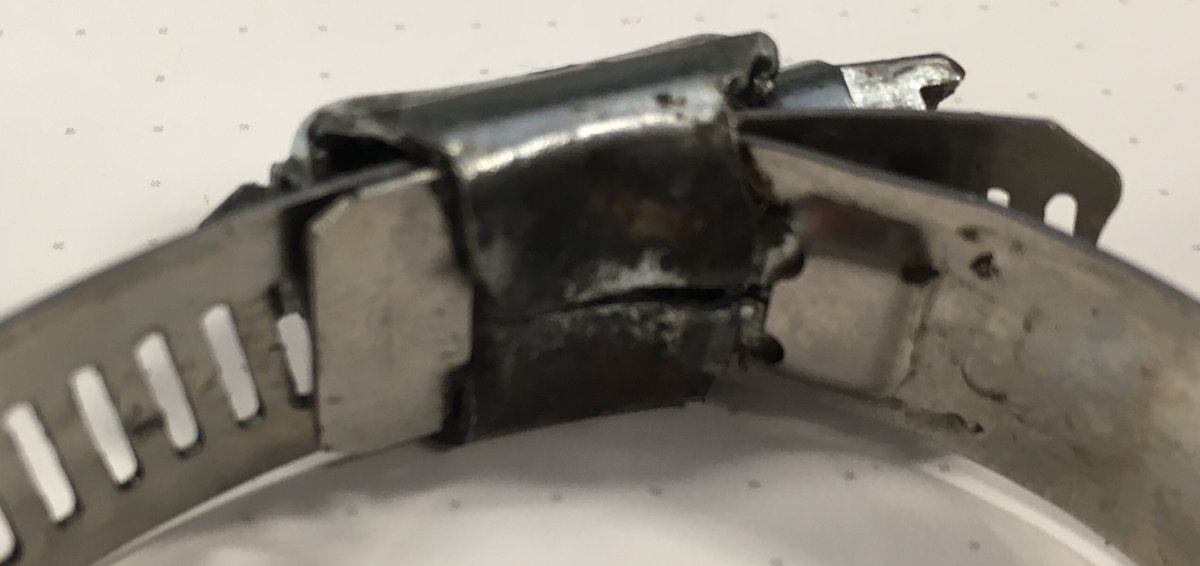 Old Hose Clamp Backside Close Up