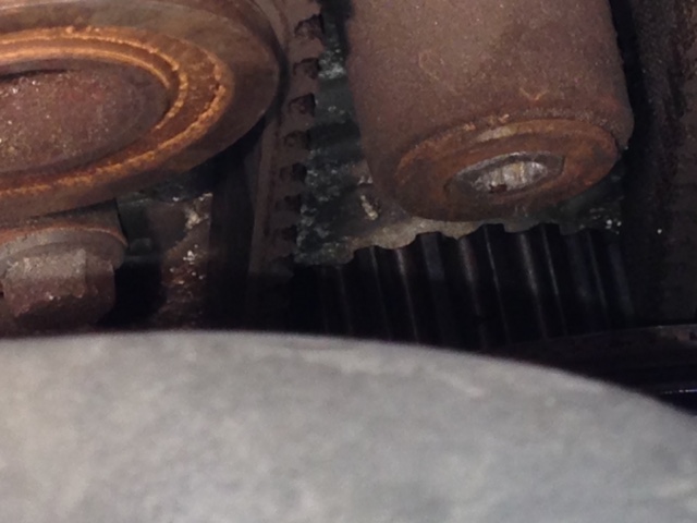 crank pulley not lined up with notch on oil pump