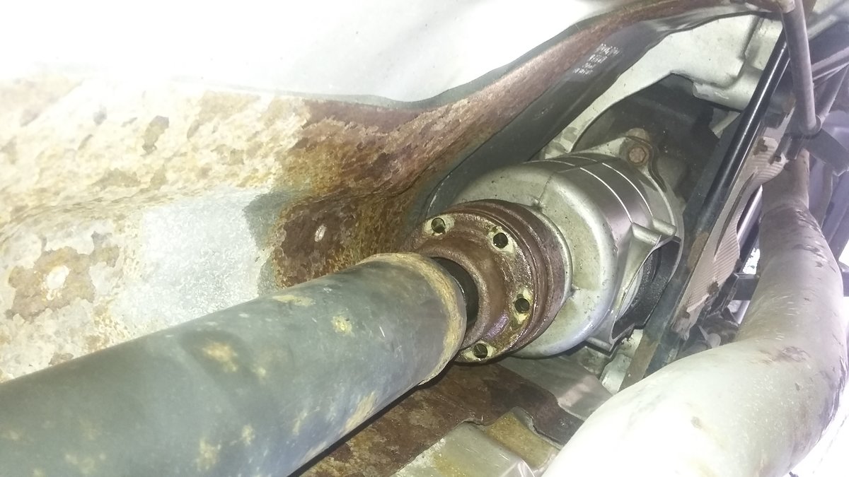 Rear of the drive shaft