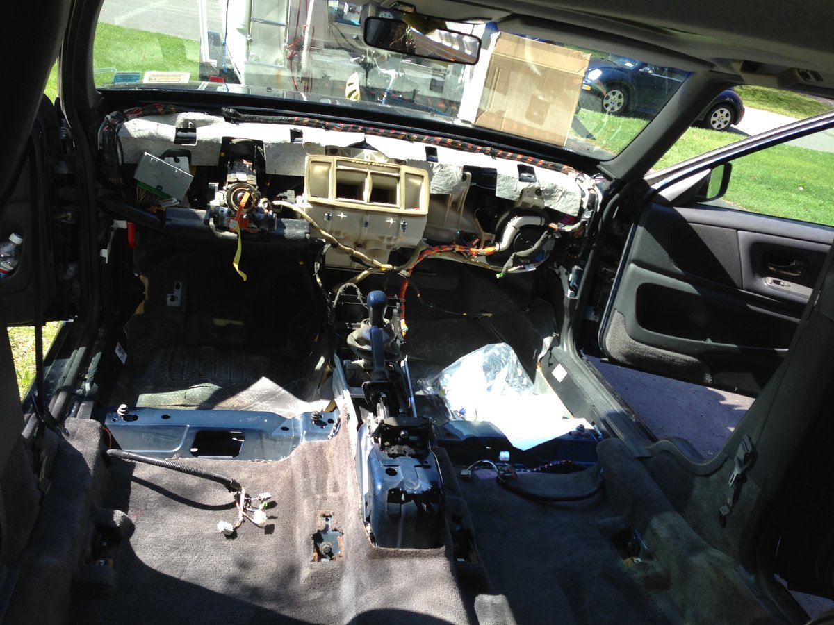 Seats out, console out