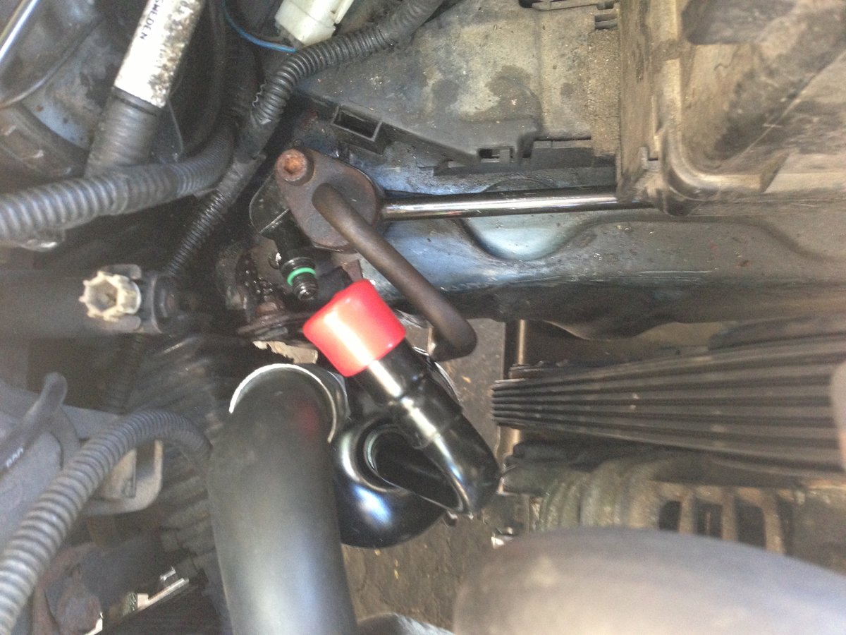 Cut off old receiver, new one goes on easily