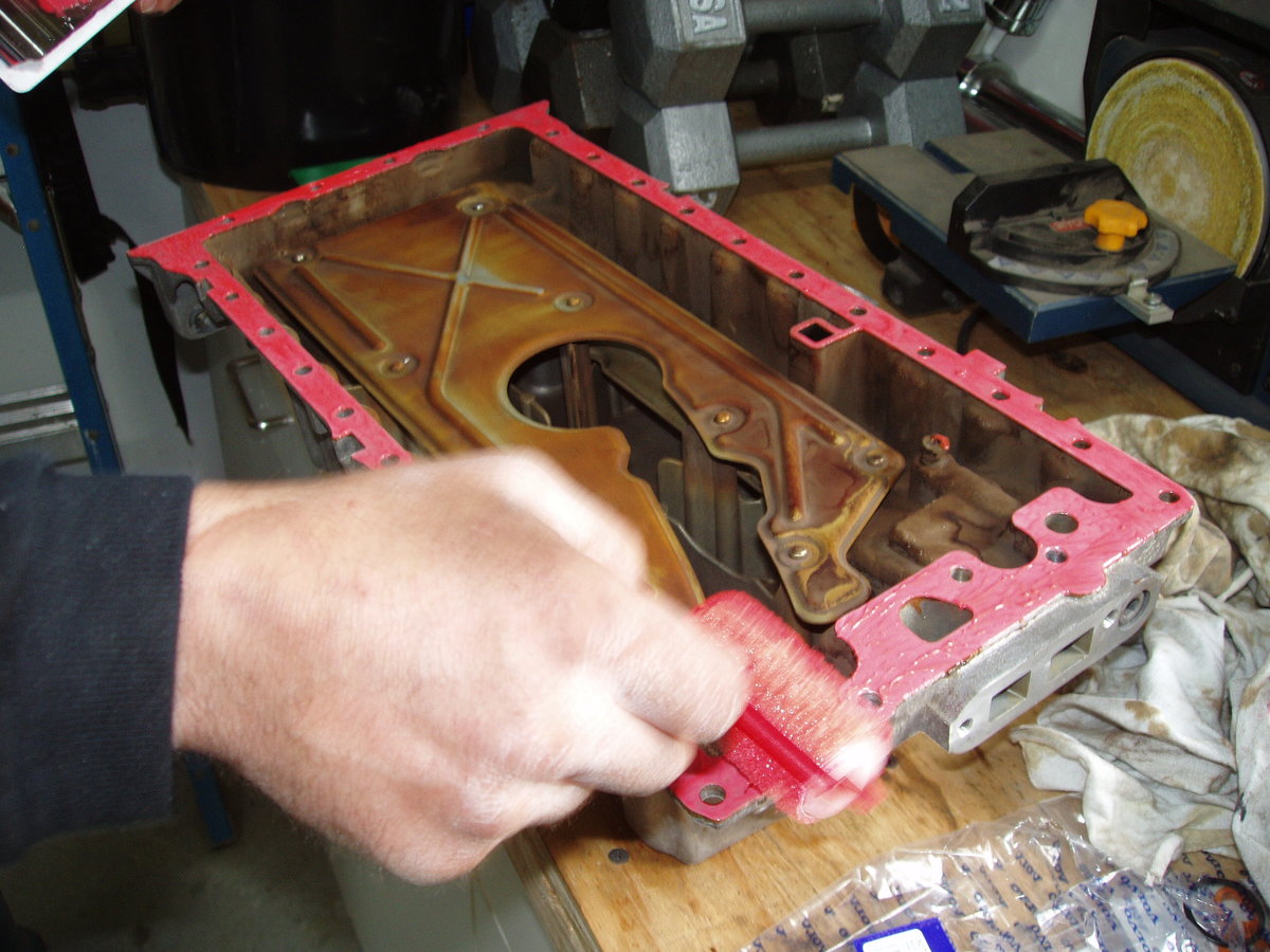 Applying sealant with 3in roller