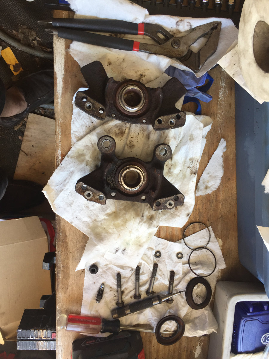 Split caliper, 2 orings, pistons immovable