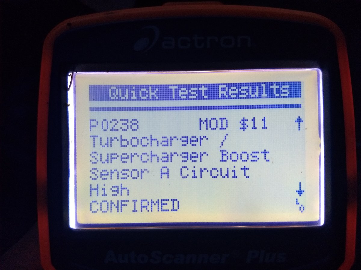 P0238 code on a 1999 V70 XC